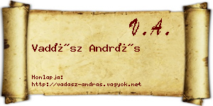 Vadász András névjegykártya